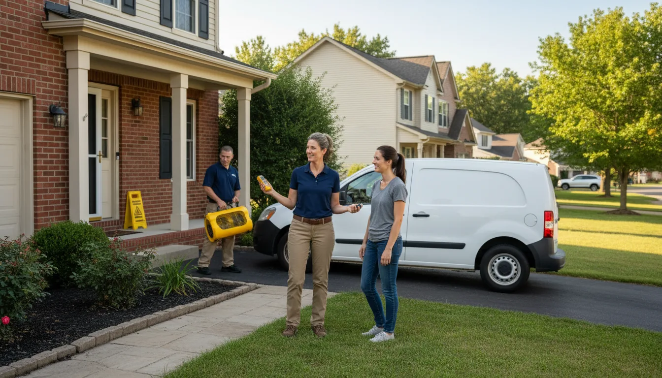 Residential water damage restoration in Ellisville, IL